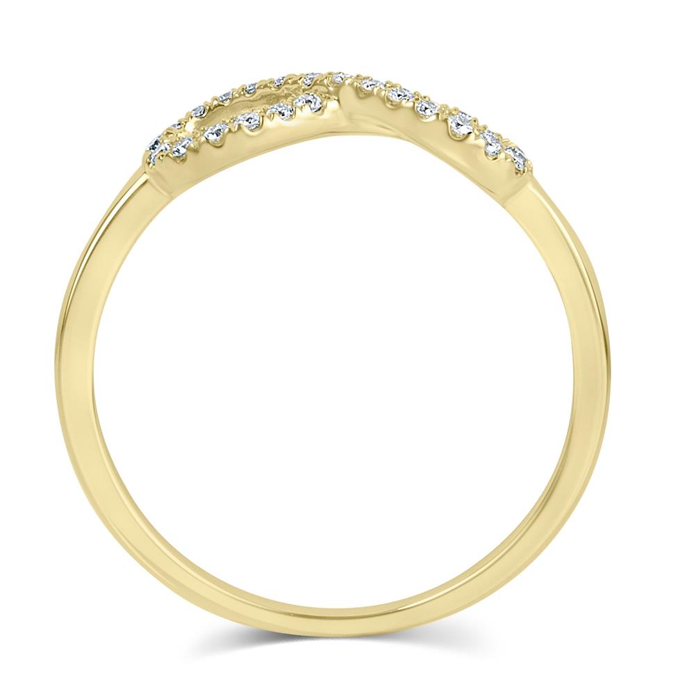 Infinity 18ct Yellow Gold Diamond Dress Ring 0.13ct Thumbnail Image 3