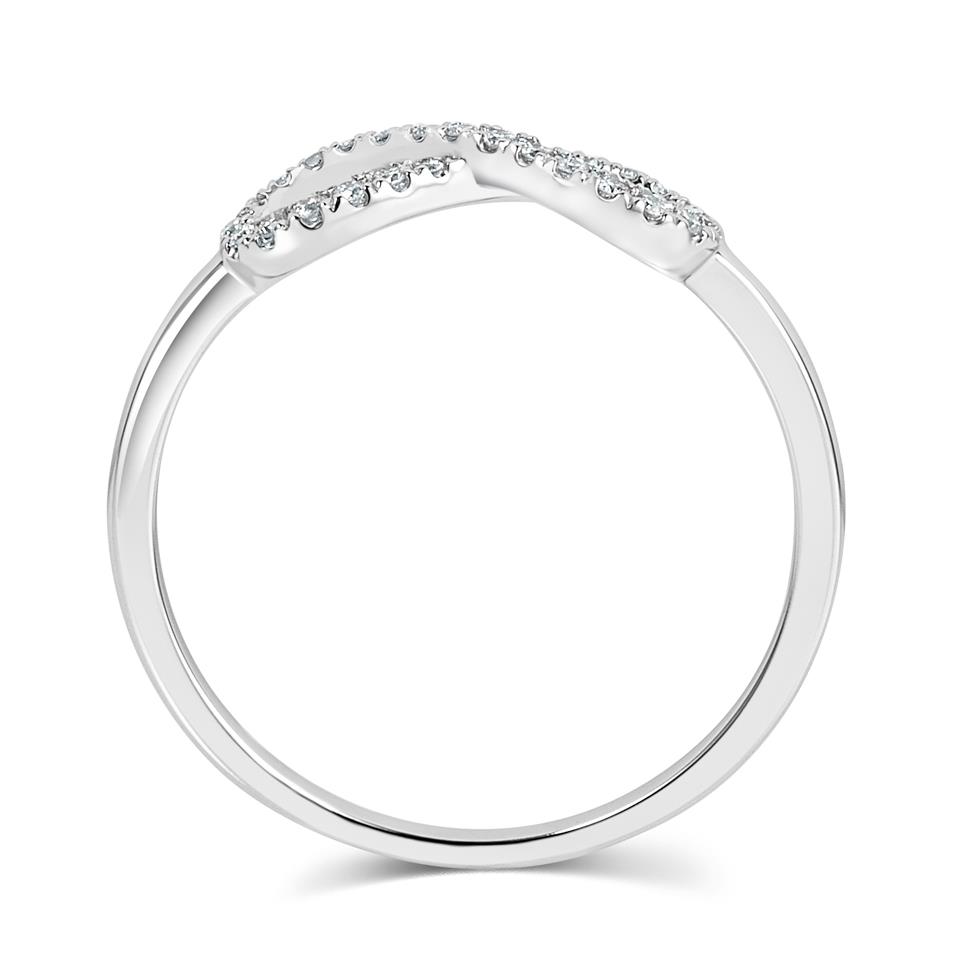 Infinity 18ct White Gold Diamond Dress Ring 0.13ct Thumbnail Image 3