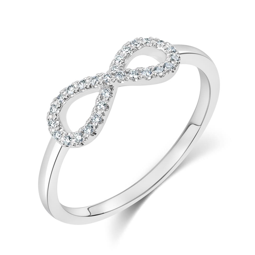 Infinity 18ct White Gold Diamond Dress Ring 0.13ct Thumbnail Image 0
