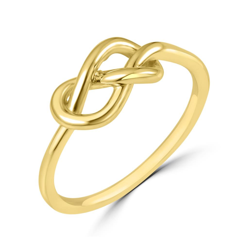Forget Me Knot 18ct Yellow Gold Figure Eight Design Dress Ring Thumbnail Image 0
