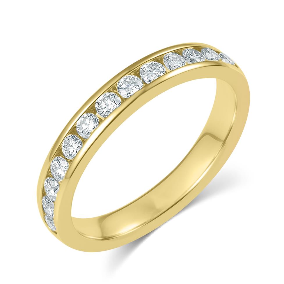 18ct Yellow Gold Diamond Half Eternity Ring 0.50ct Thumbnail Image 0