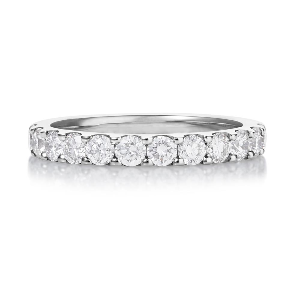 Platinum Diamond Half Eternity Ring 0.70ct Thumbnail Image 1