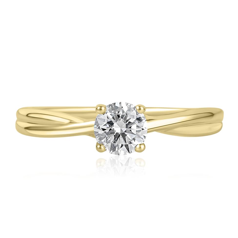 18ct Yellow Gold Diamond Solitaire Engagement Ring 0.50ct Thumbnail Image 1