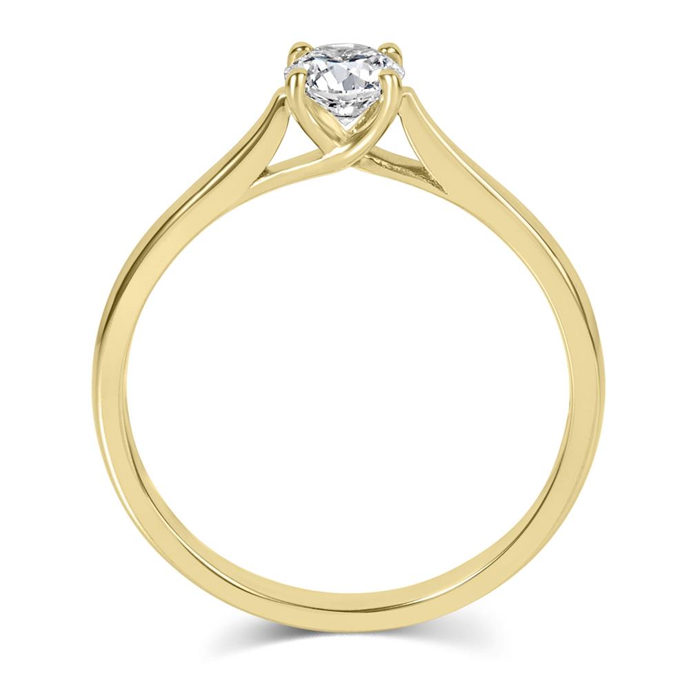18ct Yellow Gold Diamond Solitaire Engagement Ring 0.35ct Thumbnail Image 2