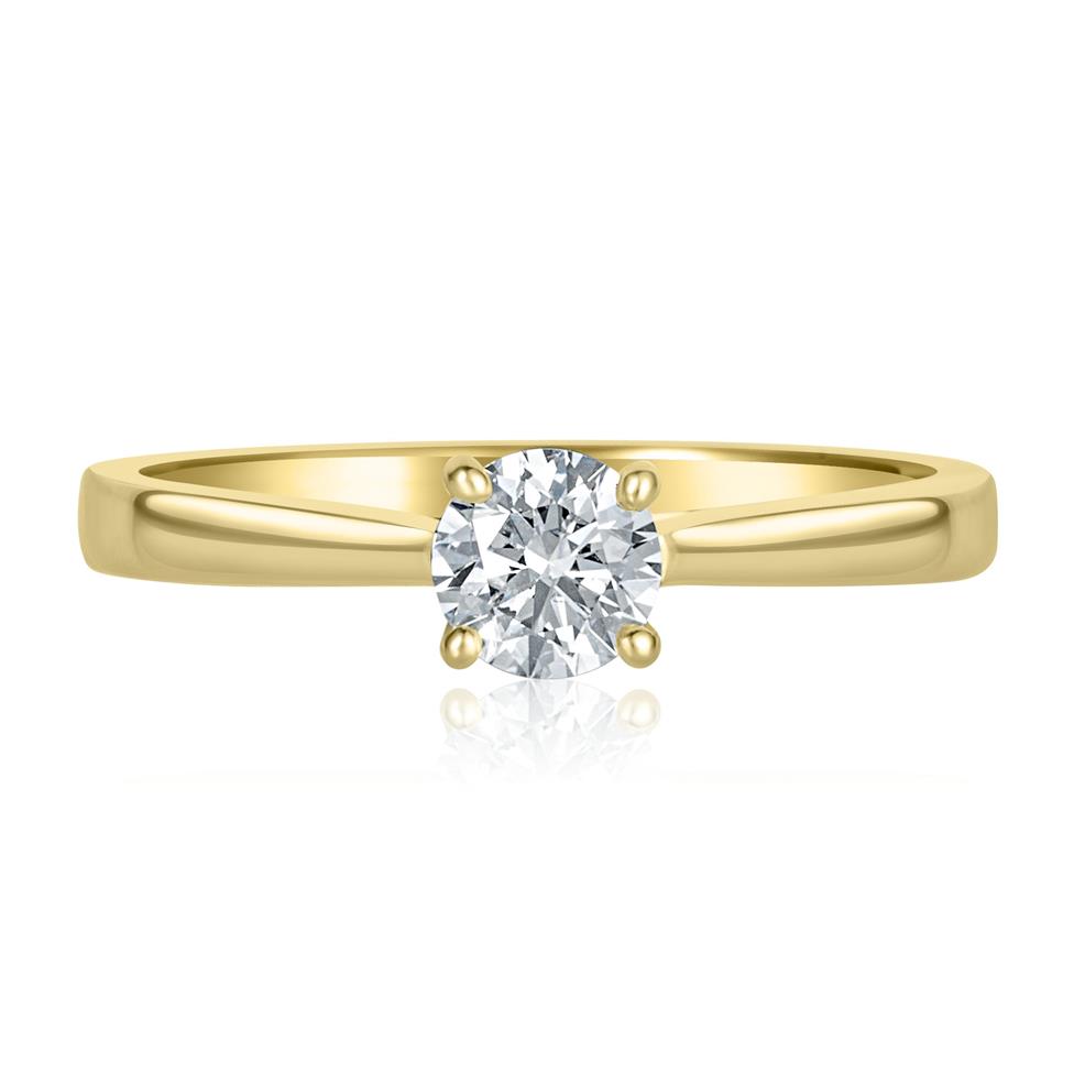 18ct Yellow Gold Diamond Solitaire Engagement Ring 0.40ct Thumbnail Image 1
