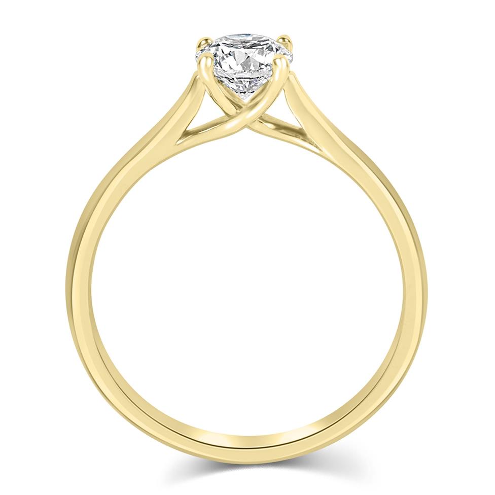 18ct Yellow Gold Diamond Solitaire Engagement Ring 0.50ct Thumbnail Image 2