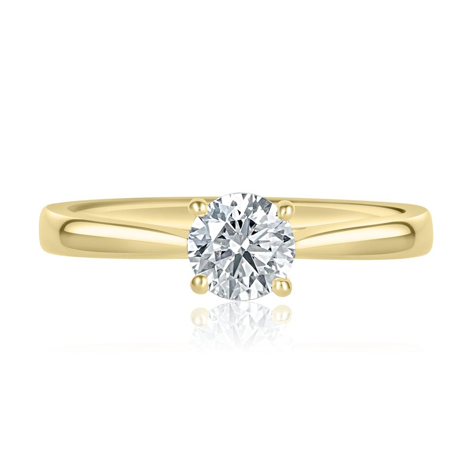 18ct Yellow Gold Diamond Solitaire Engagement Ring 0.50ct Thumbnail Image 1