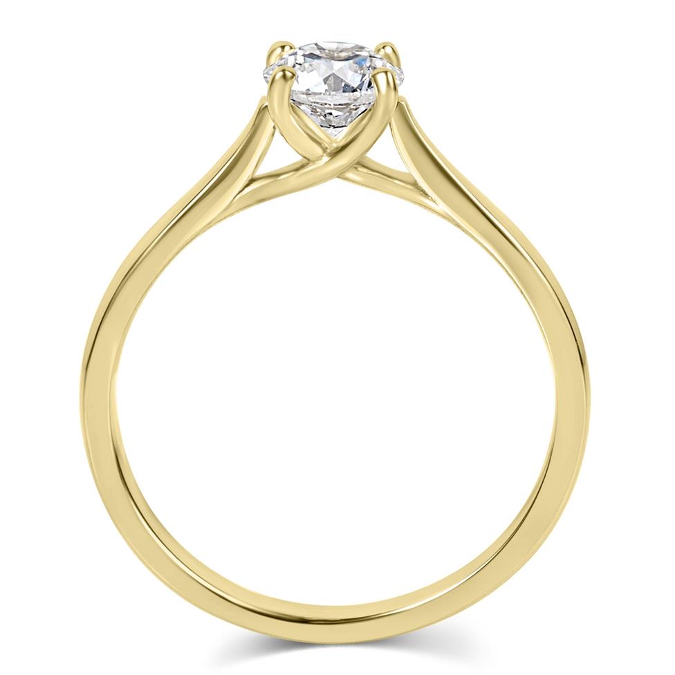 18ct Yellow Gold Diamond Solitaire Engagement Ring 0.60ct Thumbnail Image 2