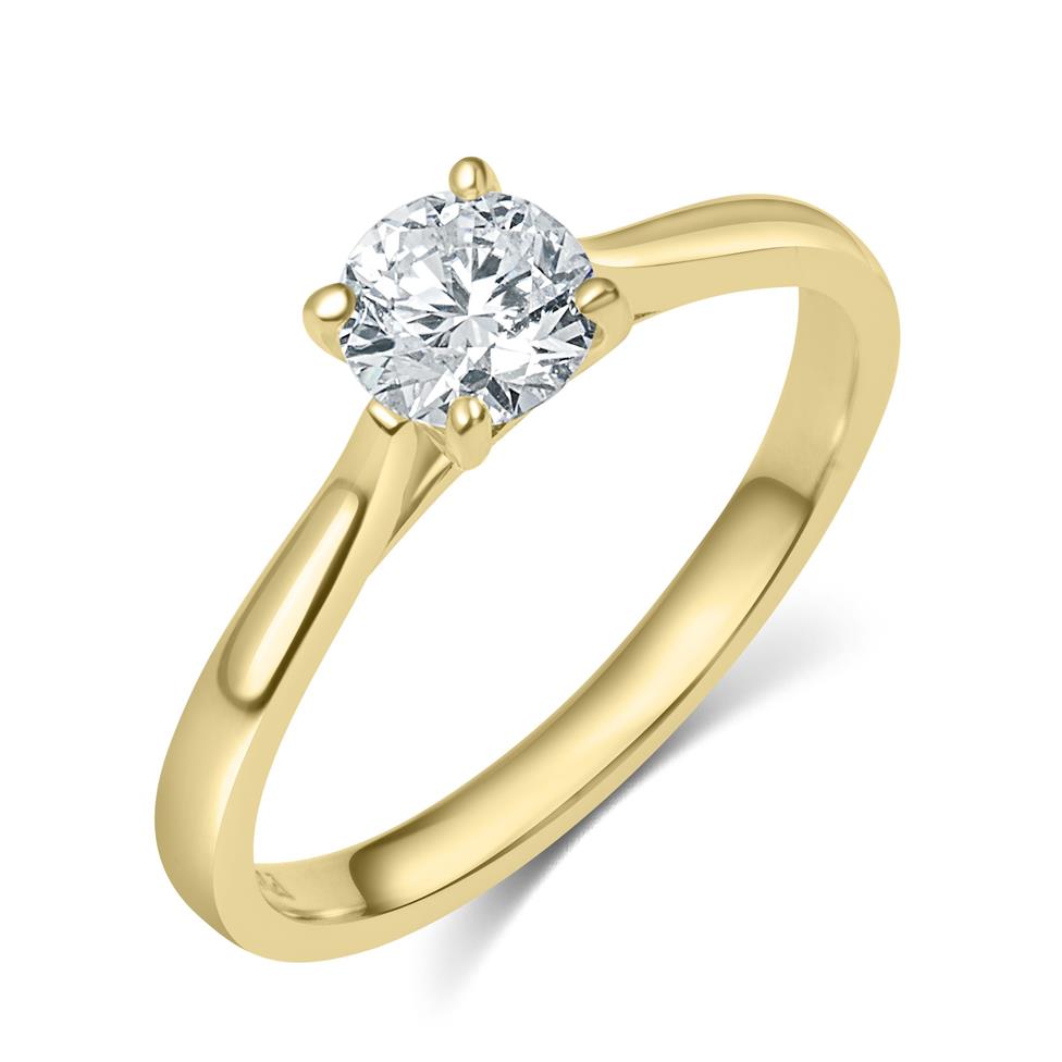 18ct Yellow Gold Diamond Solitaire Engagement Ring 0.60ct Thumbnail Image 0