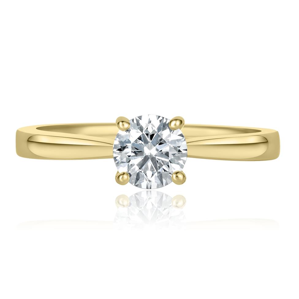 18ct Yellow Gold Diamond Solitaire Engagement Ring 0.60ct Thumbnail Image 1