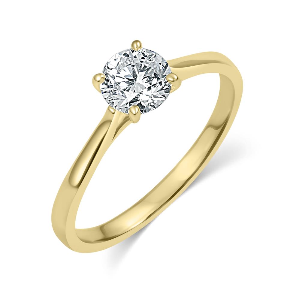 18ct Yellow Gold Diamond Solitaire Engagement Ring 0.70ct Thumbnail Image 0