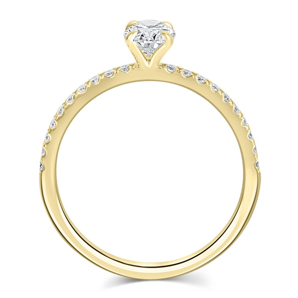 18ct Yellow Gold Oval Cut Diamond Solitaire Engagement Ring 0.50ct Thumbnail Image 2