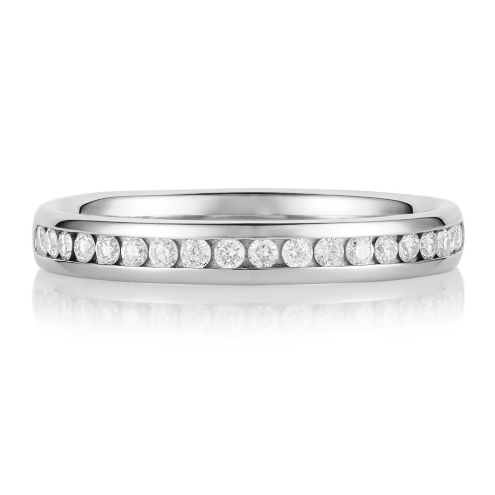 Platinum Diamond Court Shape Eternity Ring Thumbnail Image 2