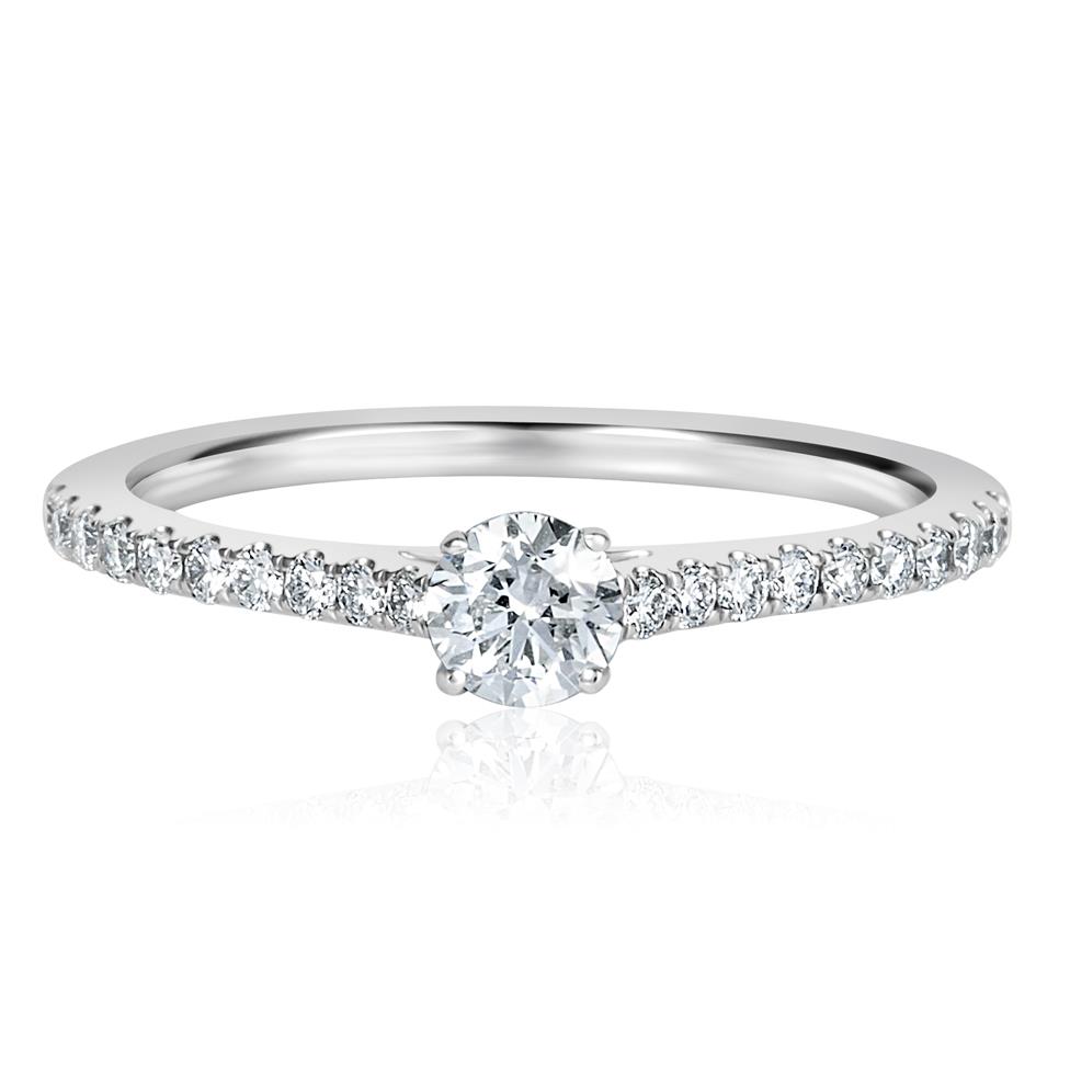 Platinum Diamond Solitaire Engagement Ring 0.25ct Thumbnail Image 1