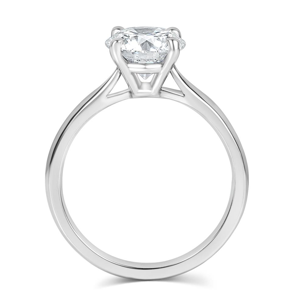Platinum Diamond Solitaire Engagement Ring 2.00ct Thumbnail Image 2