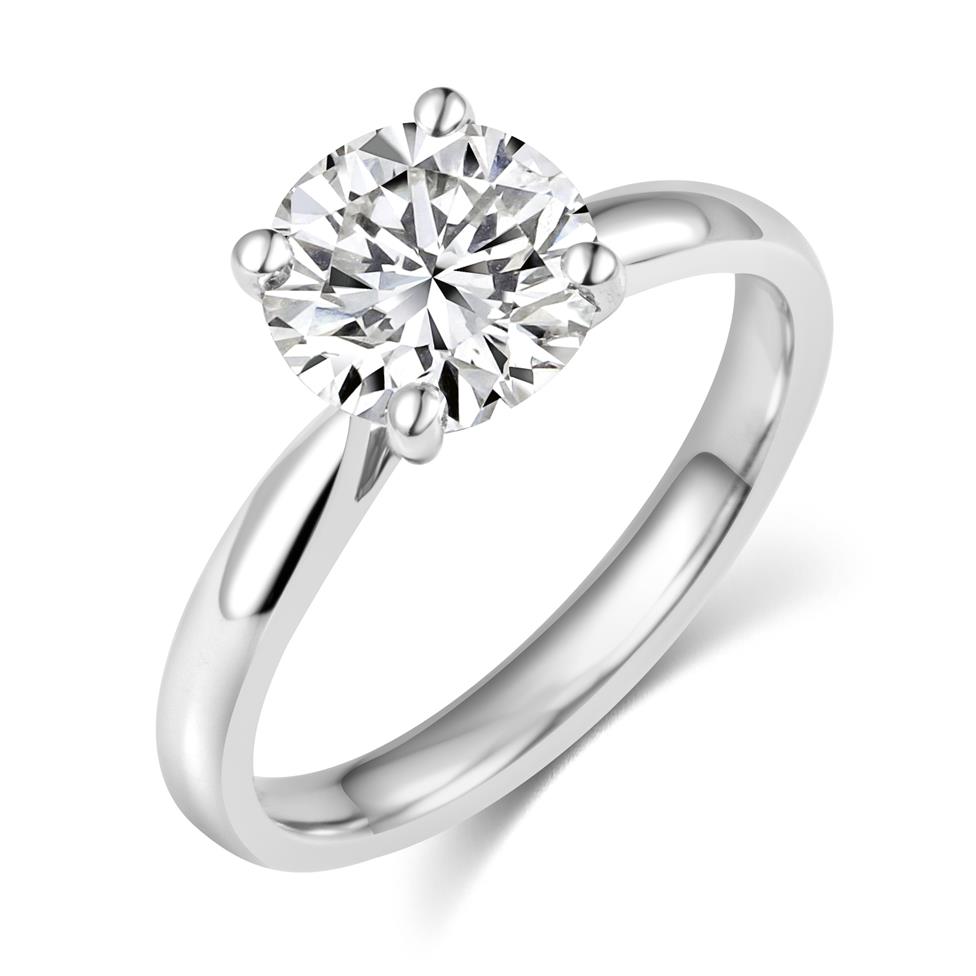 Platinum Diamond Solitaire Engagement Ring 2.00ct Thumbnail Image 0