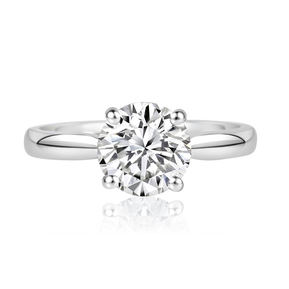 Platinum Diamond Solitaire Engagement Ring 2.00ct Thumbnail Image 1
