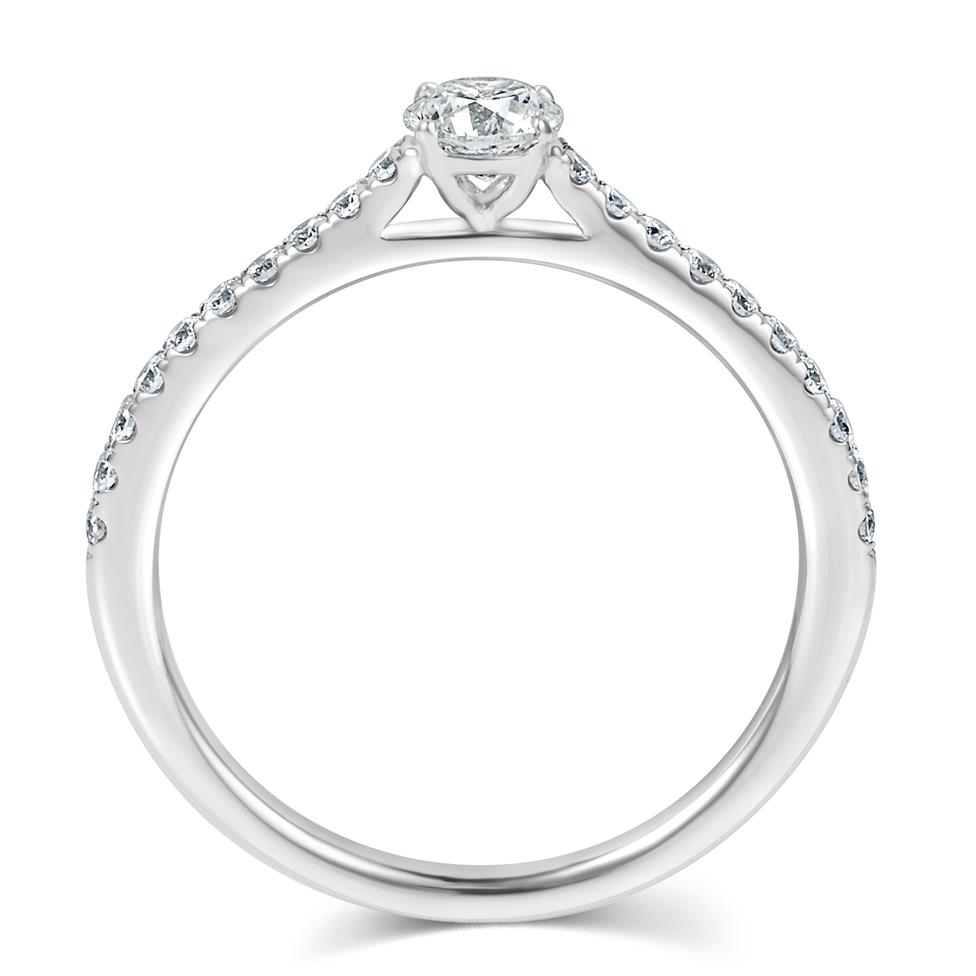 Platinum Diamond Solitaire Engagement Ring 0.25ct Thumbnail Image 2