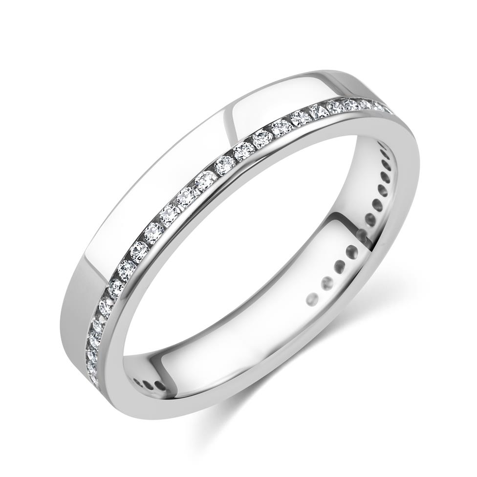Platinum Diamond Set Wedding Ring 0.25ct Image 1