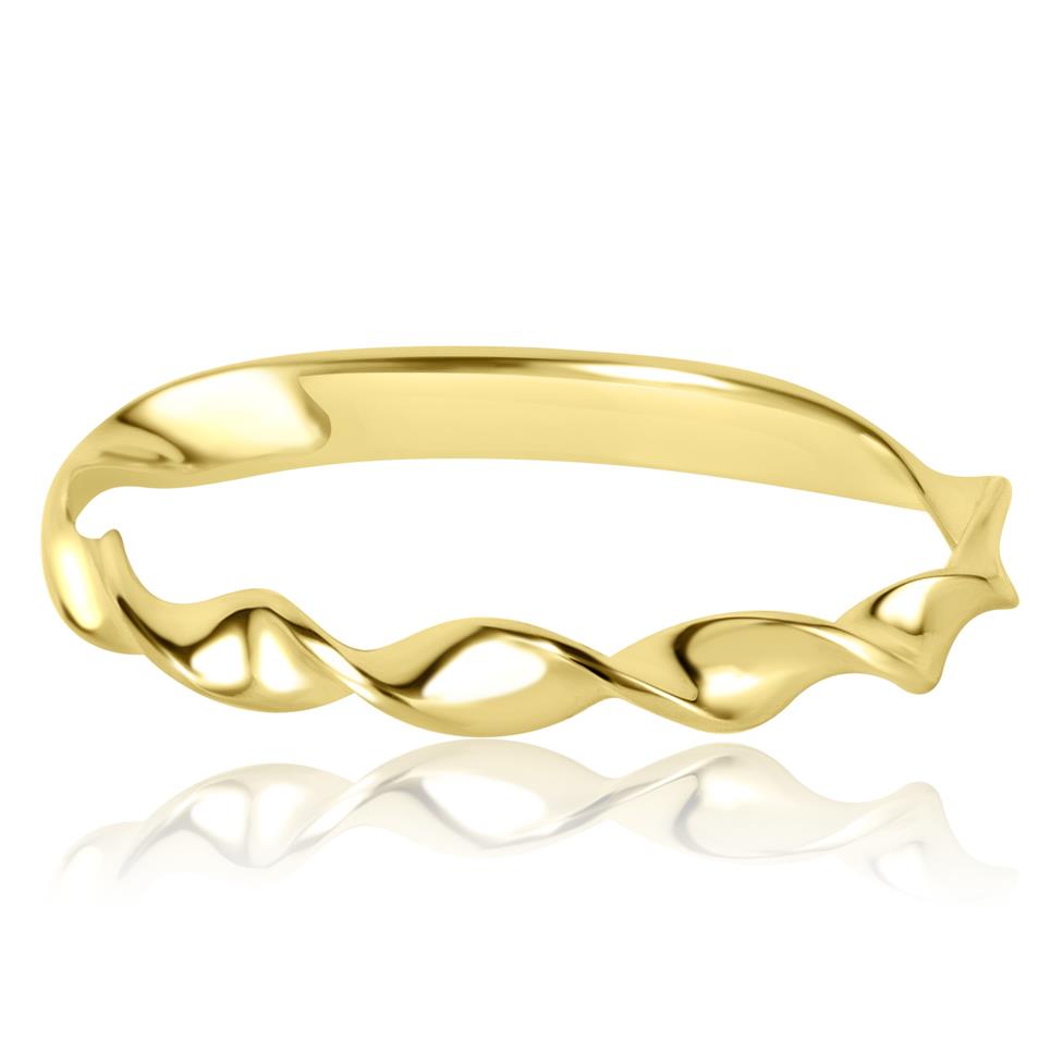 18ct Yellow Gold Twist Design Dress Ring  Thumbnail Image 1