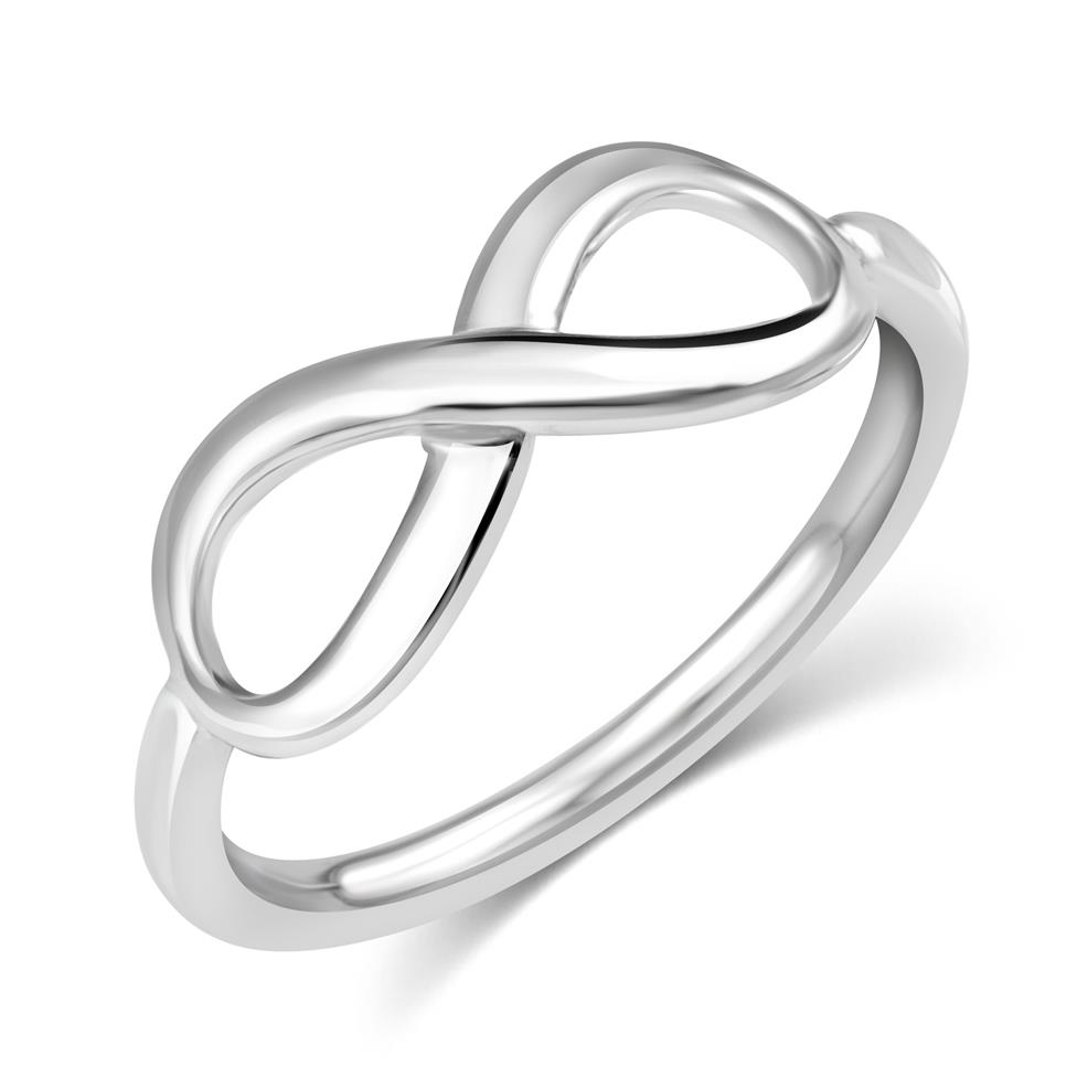 Infinity 18ct White Gold Dress Ring Thumbnail Image 0