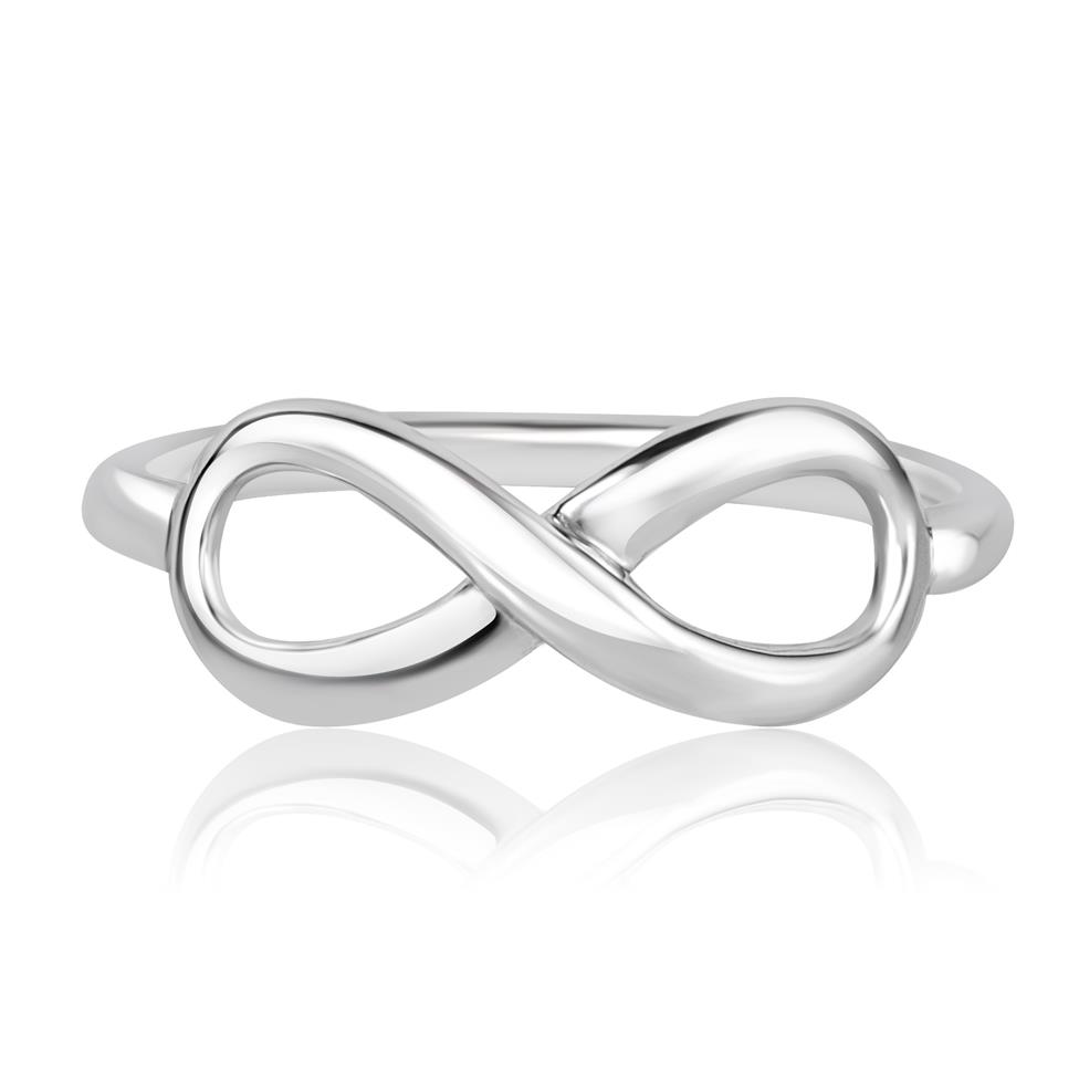 Infinity 18ct White Gold Dress Ring Thumbnail Image 1