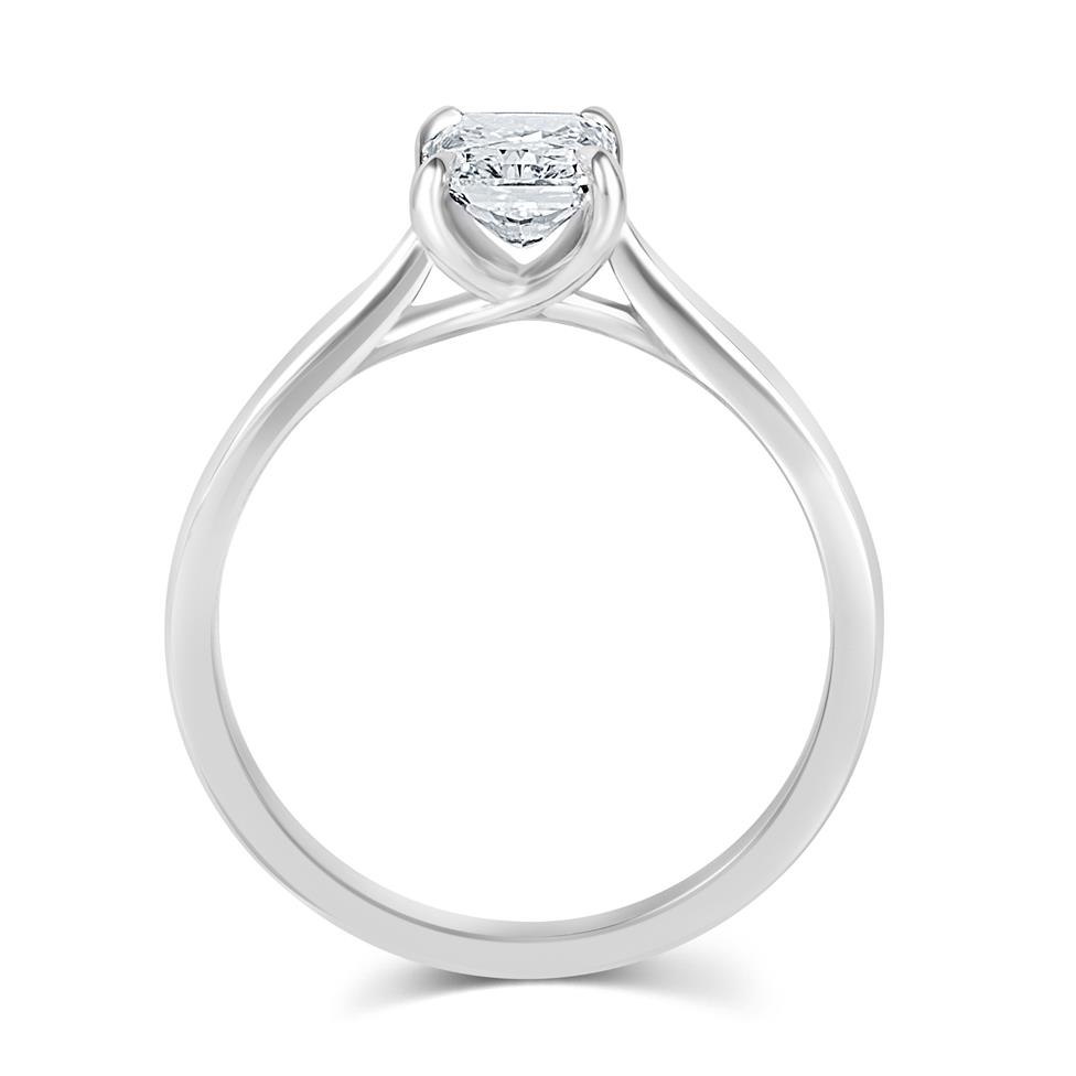 Platinum Radiant Diamond Solitaire Engagement Ring 1.00ct Thumbnail Image 2