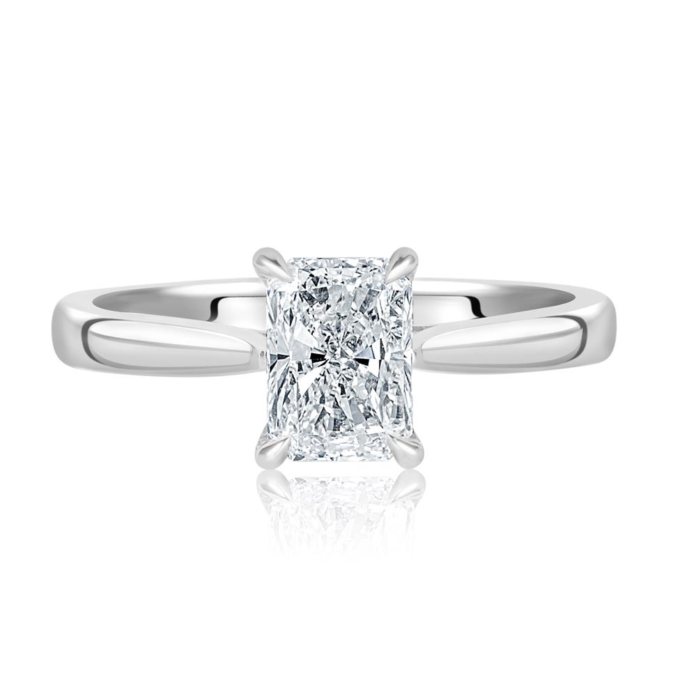 Platinum Radiant Diamond Solitaire Engagement Ring 1.00ct Thumbnail Image 1