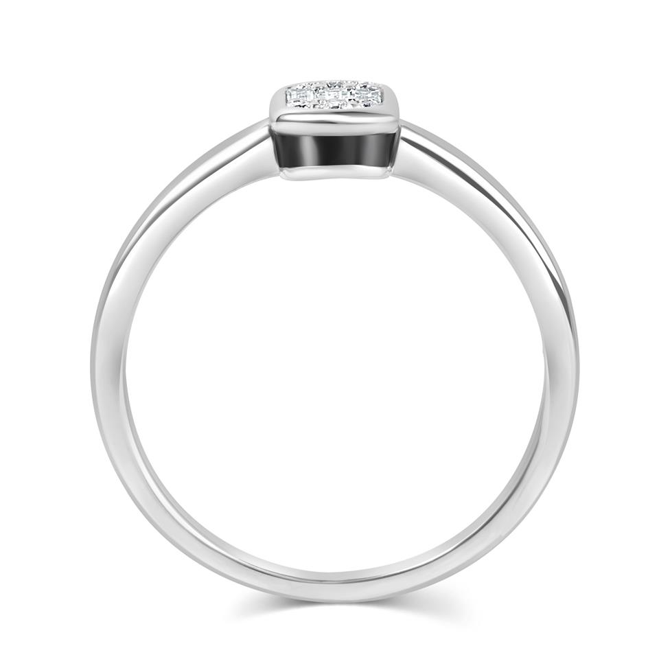 18ct White Gold Illusion Set Diamond Dress Ring 0.11ct  Thumbnail Image 2