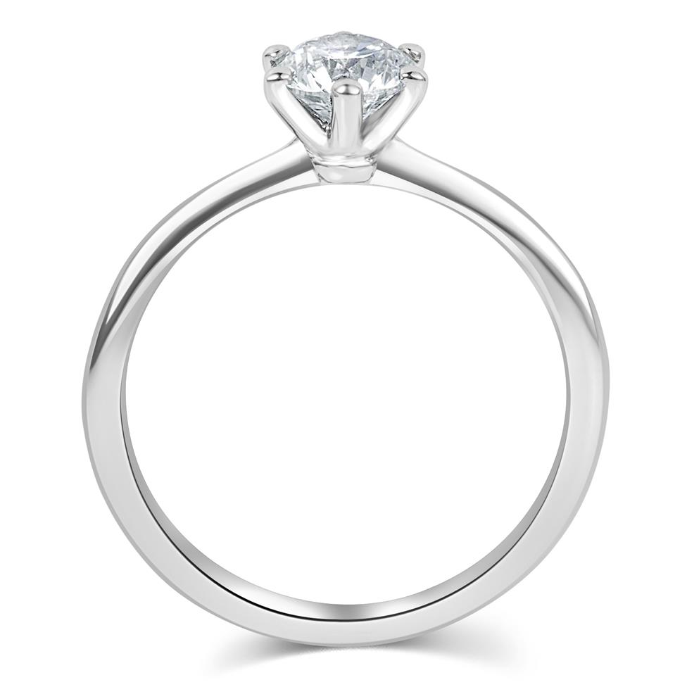 Platinum Six Claw Diamond Solitaire Engagement Ring 0.70ct Thumbnail Image 2