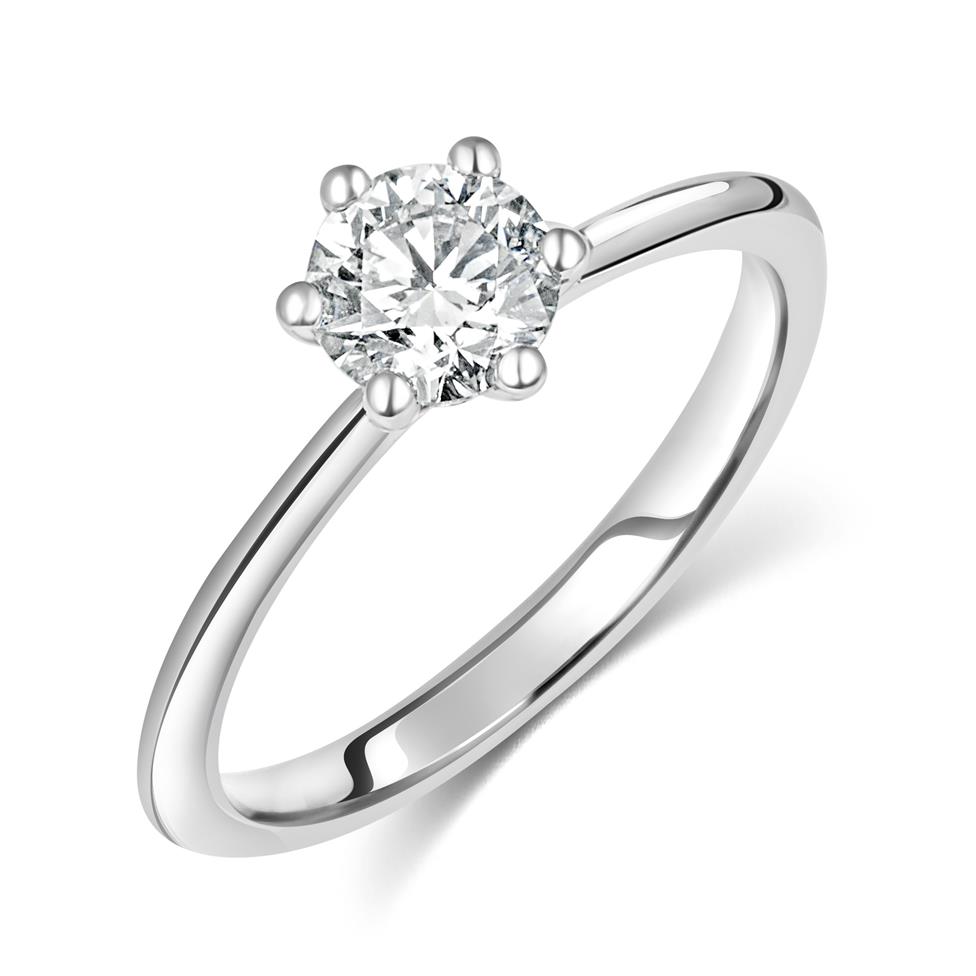Platinum Six Claw Diamond Solitaire Engagement Ring 0.70ct Thumbnail Image 0