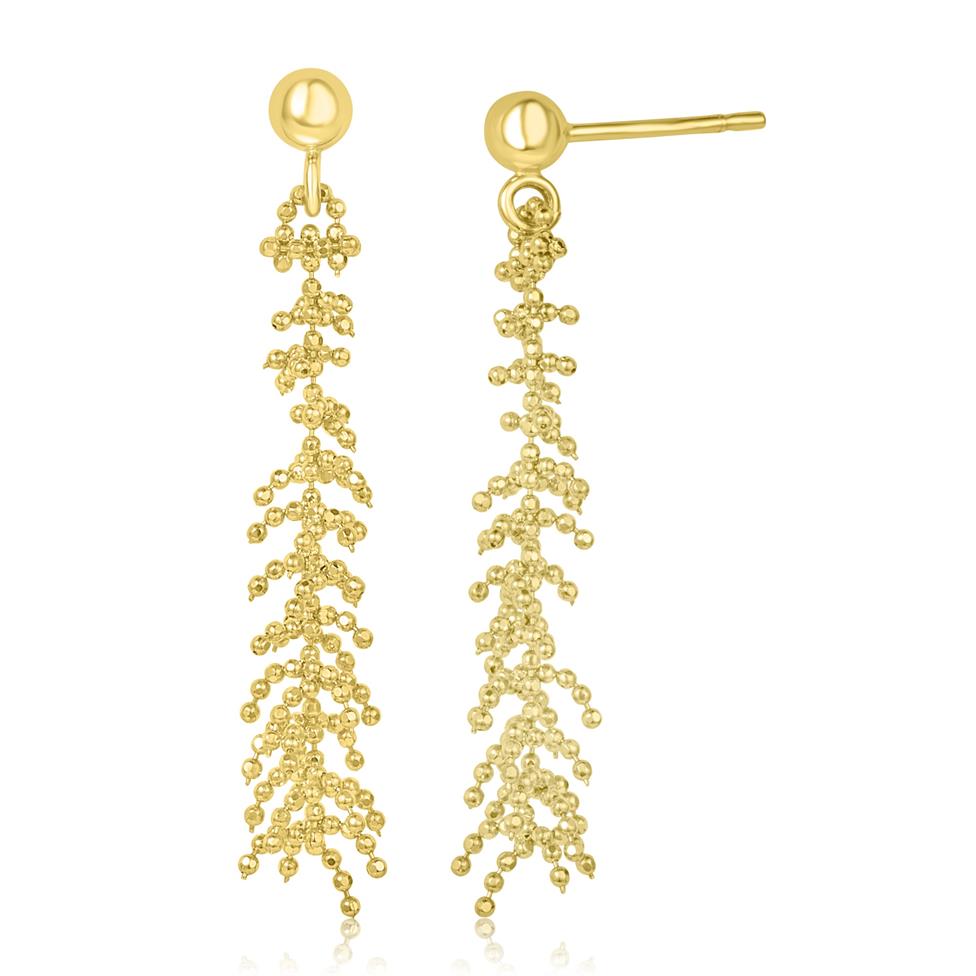Willow 18ct Yellow Gold Drop Earrings Thumbnail Image 0