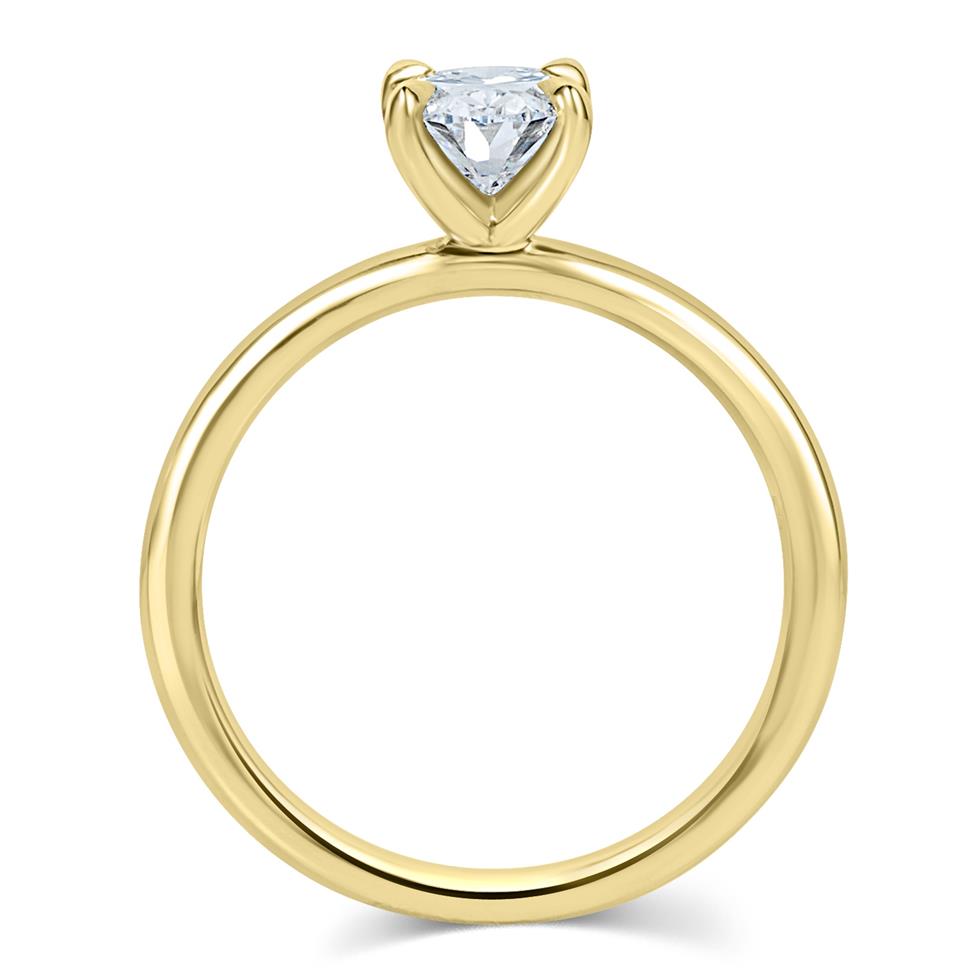 18ct Yellow Gold Oval Diamond Solitaire Engagement Ring 1.01ct Thumbnail Image 2