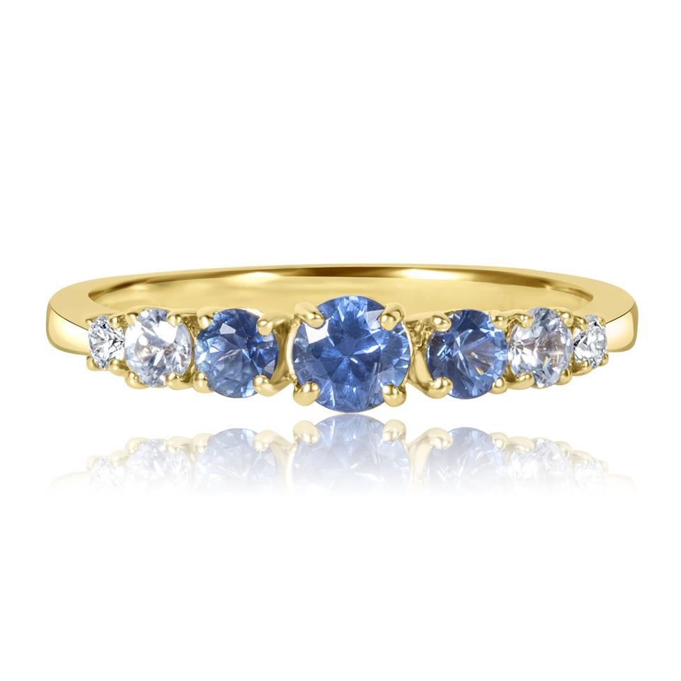 Bonbon 18ct Yellow Gold Blue Sapphire and Diamond Dress Ring  0.78ct Thumbnail Image 1