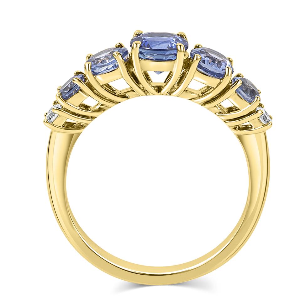 Bonbon 18ct Yellow Gold Sapphire and Diamond Dress Ring  1.55ct Thumbnail Image 4