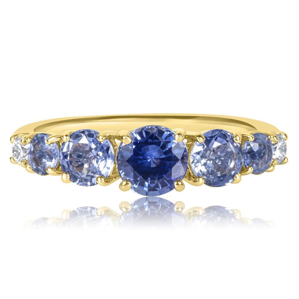 Bonbon 18ct Yellow Gold Sapphire and Diamond Dress Ring  1.55ct Thumbnail Image 3