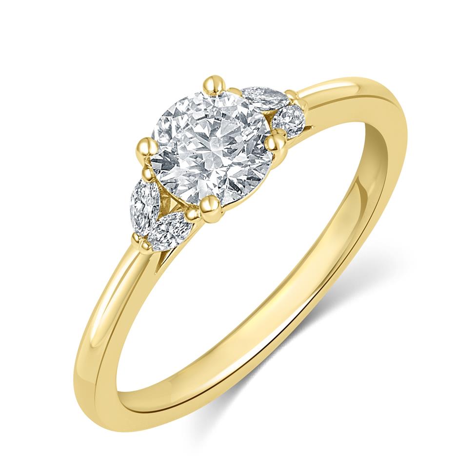18ct Yellow Gold Diamond Solitaire Engagement Ring 0.65ct Thumbnail Image 0