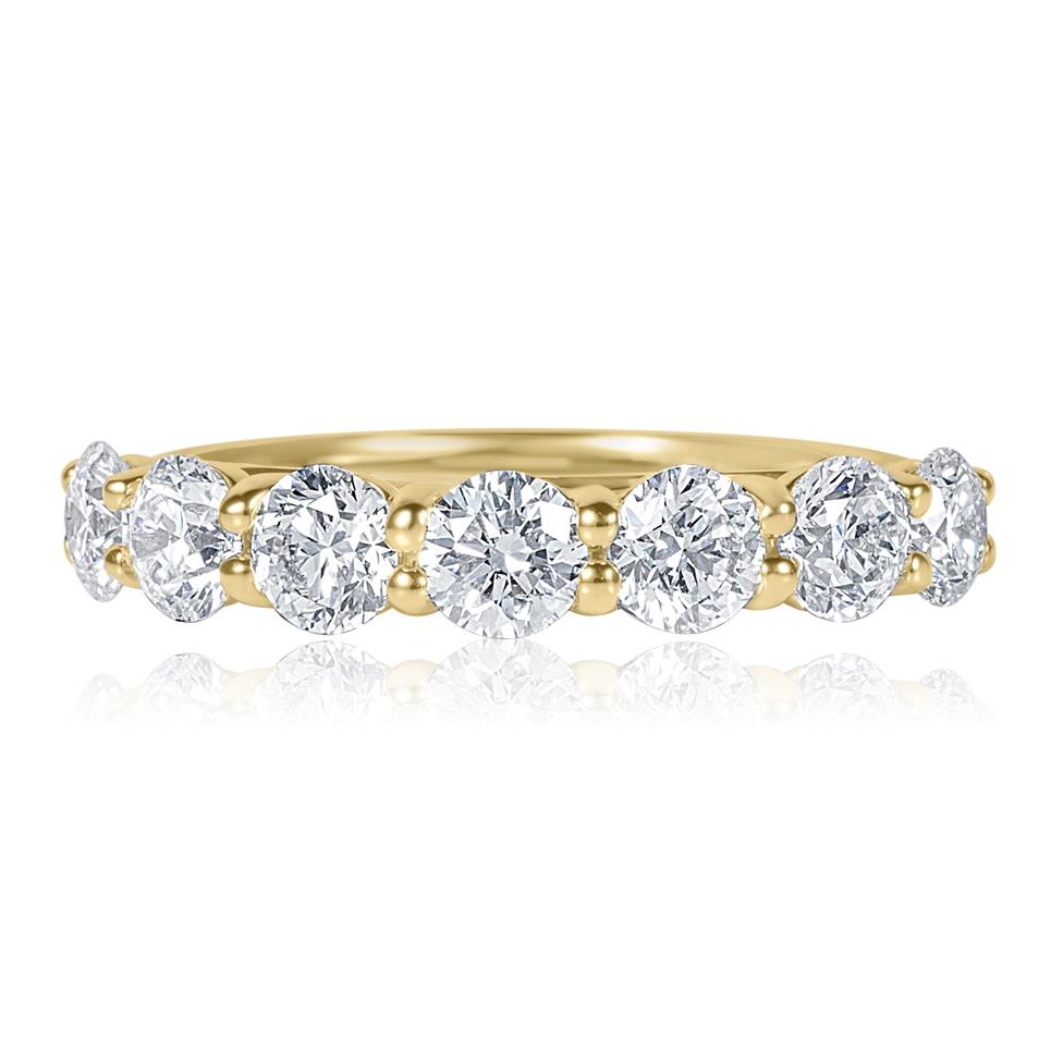 18ct Yellow Gold Diamond Seven Stone Eternity Ring 2.00ct  Thumbnail Image 1