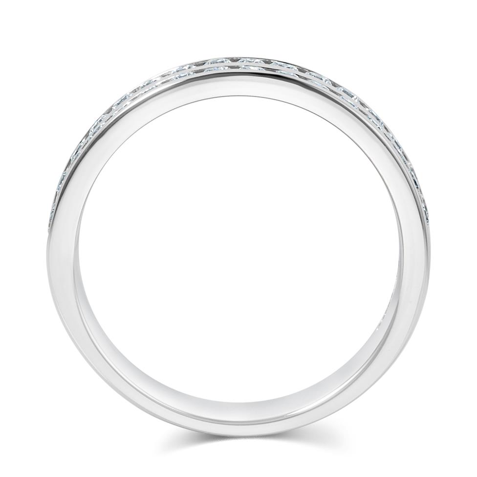 Platinum  Double Row Diamond Eternity Ring 0.50 Thumbnail Image 2