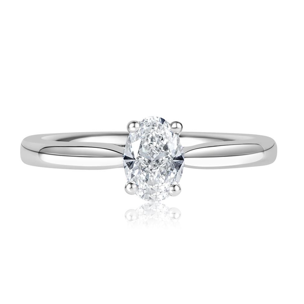 Platinum Diamond Solitaire Engagement Ring 0.50ct  Thumbnail Image 1