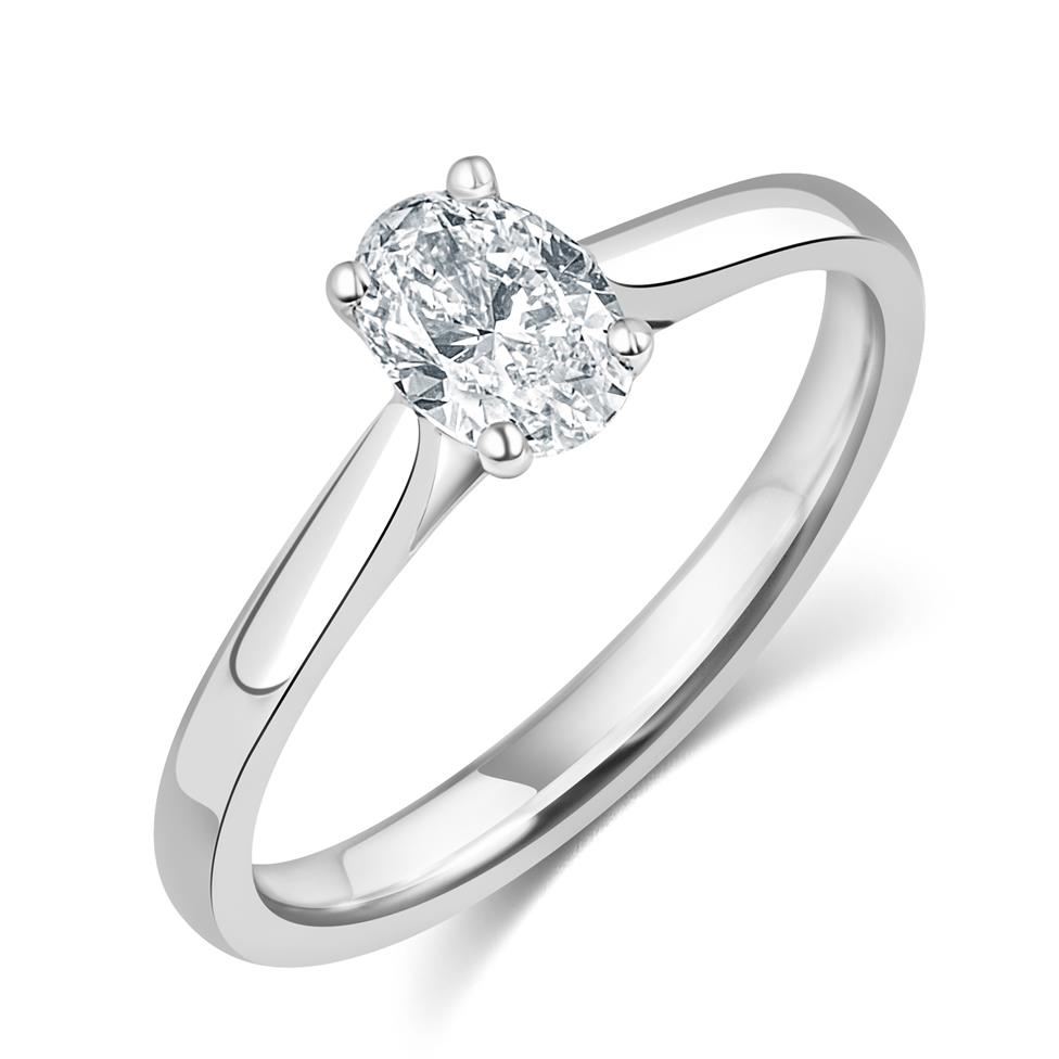 Platinum Diamond Solitaire Engagement Ring 0.50ct  Thumbnail Image 0