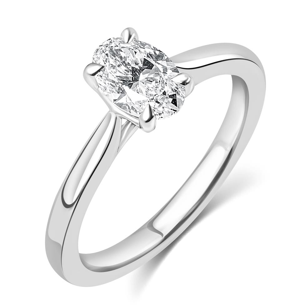 Platinum Diamond Solitaire Engagement Ring 0.80ct  Thumbnail Image 0