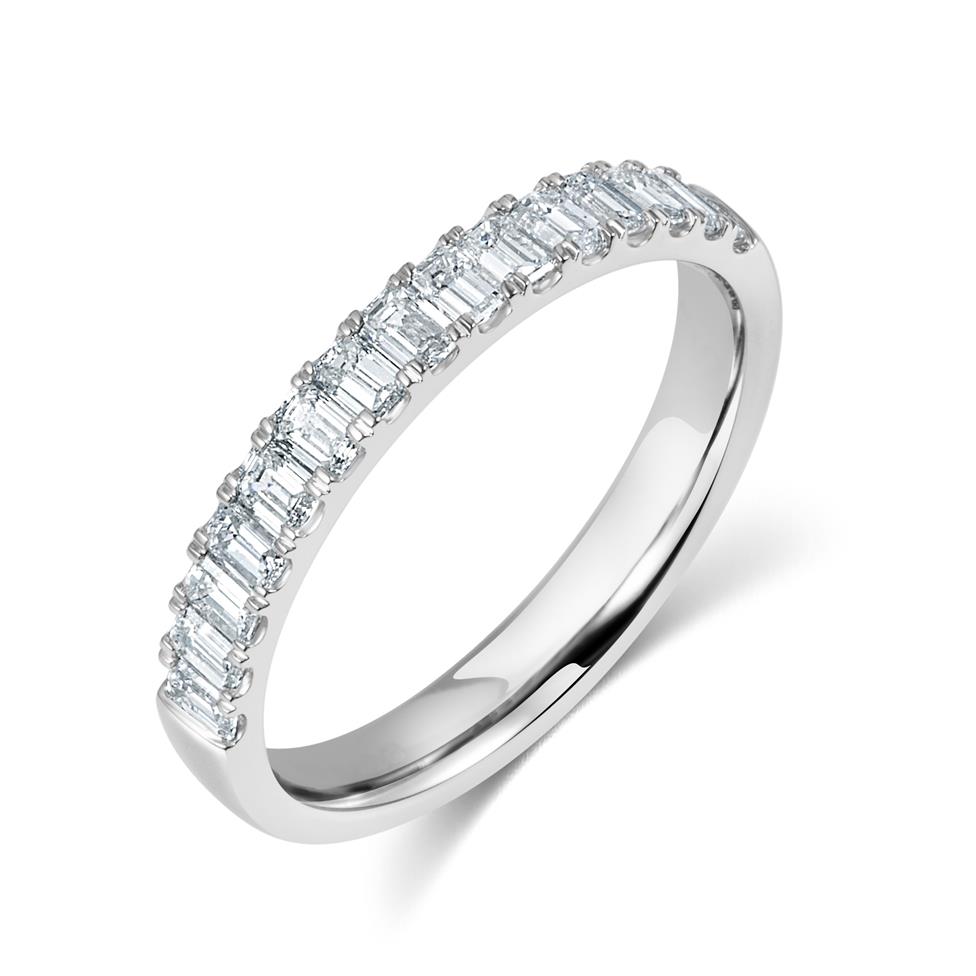 Platinum Diamond Half Eternity Ring 0.65ct  Image 1