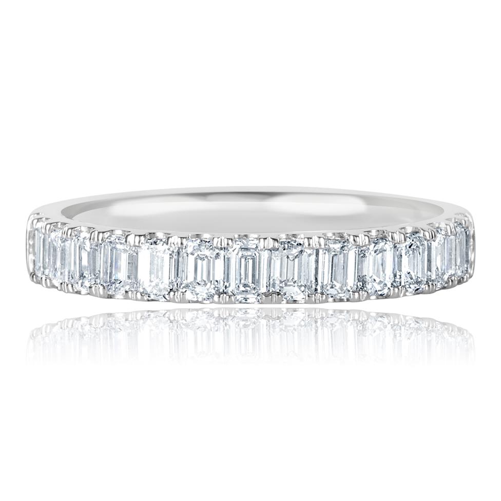 Platinum Diamond Half Eternity Ring 0.95ct Thumbnail Image 2