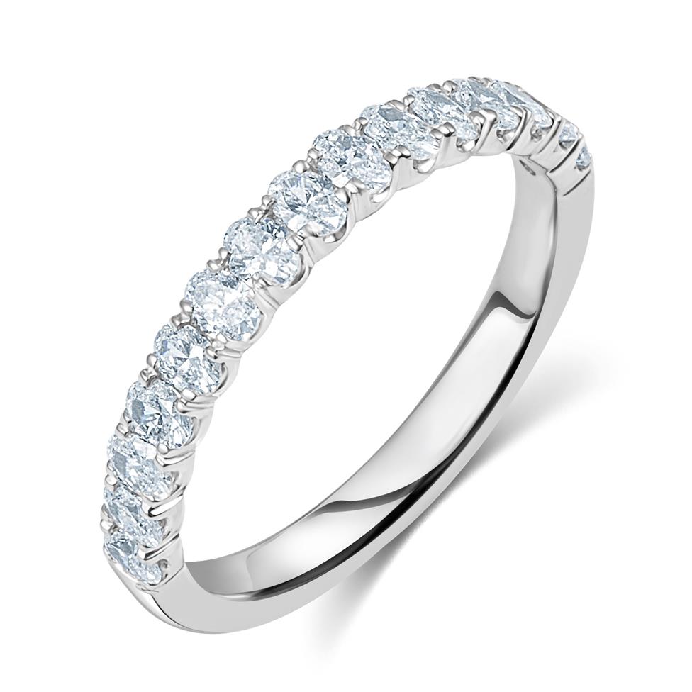 Platinum Diamond Half Eternity Ring 0.65ct  Image 1