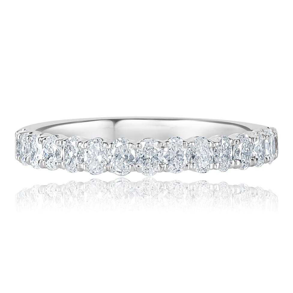 Platinum Diamond Half Eternity Ring 0.65ct  Thumbnail Image 1