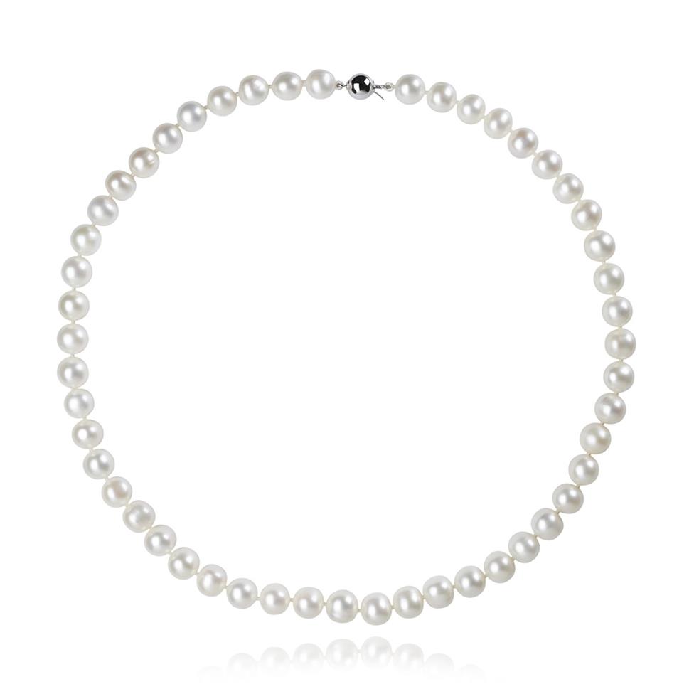 18ct White Gold Freshwater Pearl Necklace 8.0-8.5mm | 41cm  Thumbnail Image 0