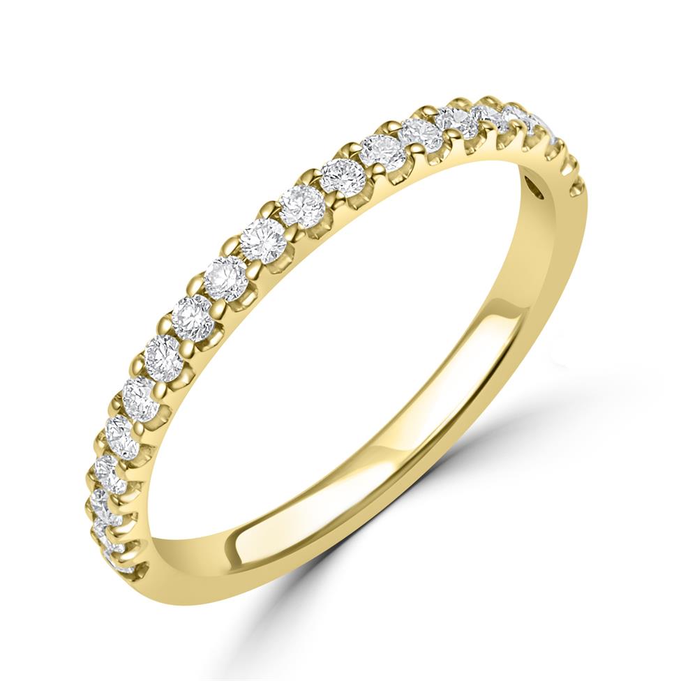18ct Yellow Gold Diamond Half Eternity Ring 0.25ct Thumbnail Image 0