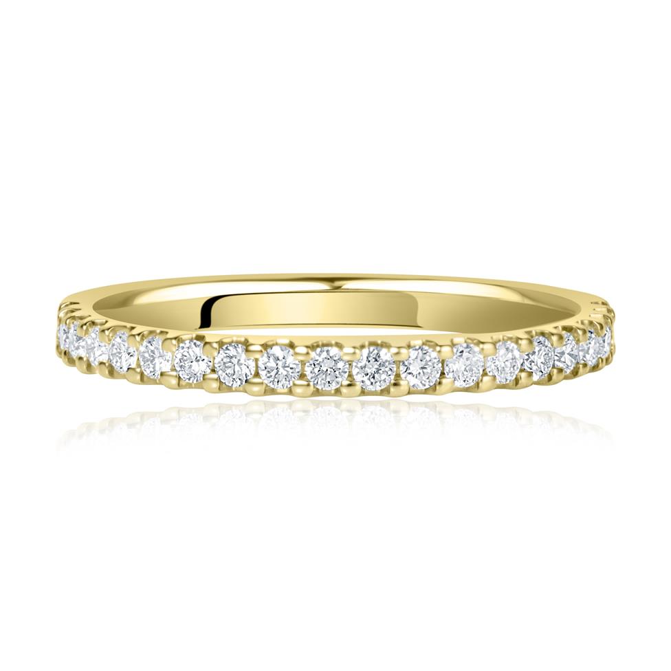18ct Yellow Gold Diamond Half Eternity Ring 0.25ct Thumbnail Image 1
