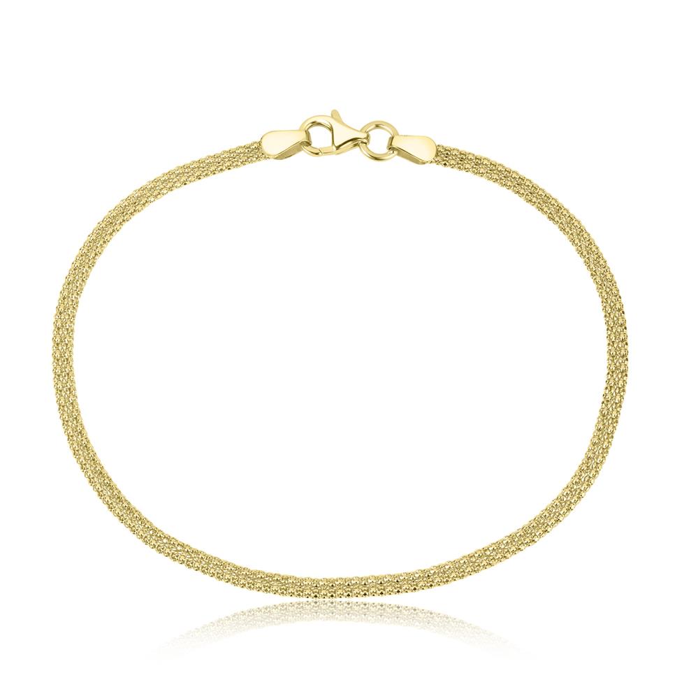 18ct Yellow Gold Double Row Woven Bracelet Image 1